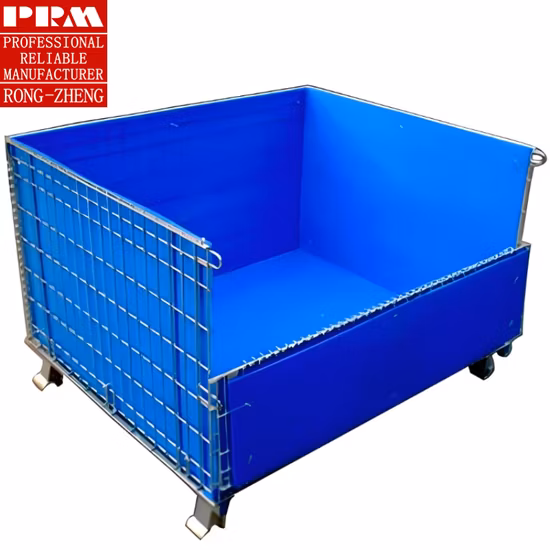 High Quality Storage Stackable Industrial Folding Galvanized Welded Wire Mesh Container