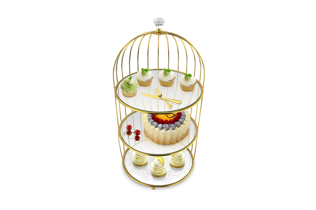 European Wedding Wrought Iron Cake Dessert Fruit Tray Dessert Table Decoration Pastry Rack