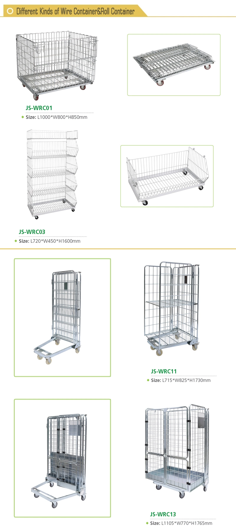 Wholesale Steel Warehouse Storage Cage with 500kgs Weight Capacity