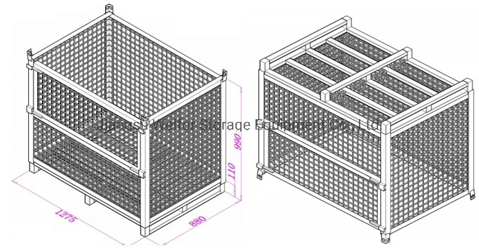 Stackable Foldable Steel Welded Heavy Duty Wire Mesh Pallet Cage