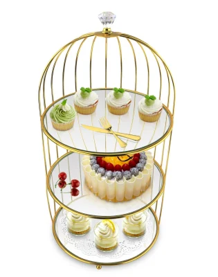 Bolo de ferro forjado casamento europeu Sobremesa Bandeja de frutas Sobremesa Decoração de mesa Pastelaria de confeitaria