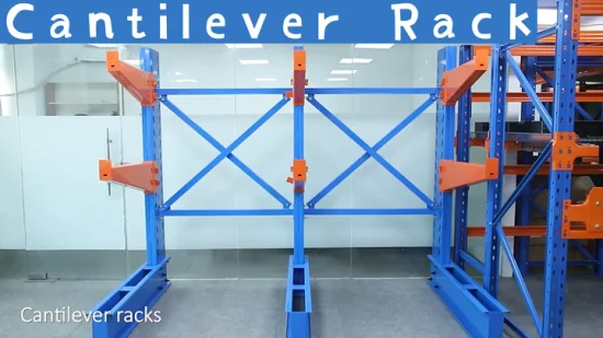 Rack cantilever de aço de dupla face para serviço pesado, armazê seletivo, braço de armazenamento